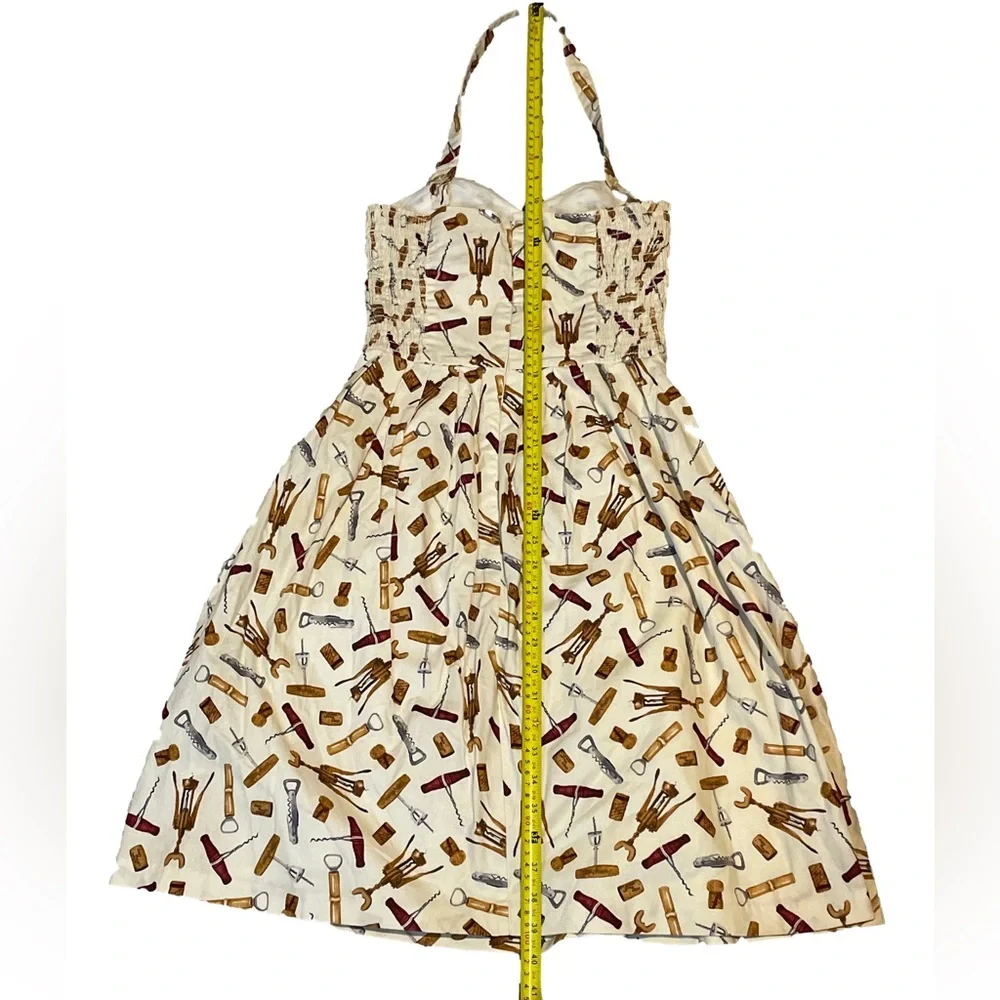 ModCloth Fervour in vinos veritas wine Woman’s Halter Dress Small - Picture 3 of 6